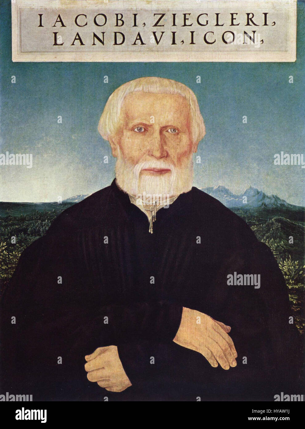 Wolf Huber était un peintre et graveur autrichien de la Renaissance. Ses œuvres représentent souvent des thèmes religieux et des portraits, reflétant le style artistique du gothique tardif et du début de la Renaissance. Banque D'Images