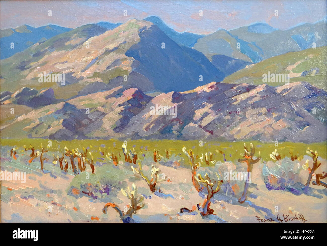 Cholla "près de Palm Springs, Californie' par Franz Arthur Bischoff Banque D'Images