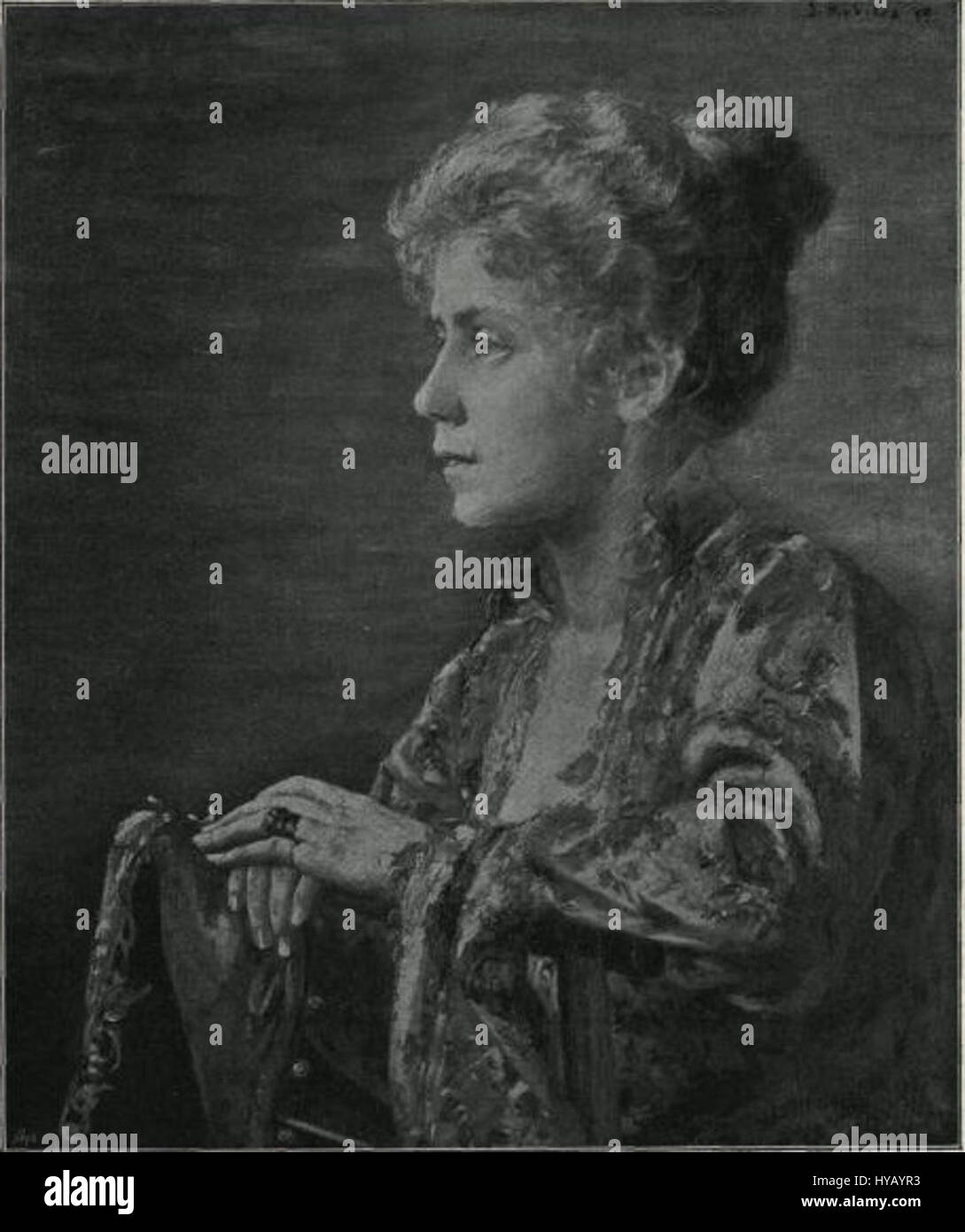 'Prijateljica' (l'ami) d'Ivana Kobilca est une peinture qui capture l'essence de l'amitié. L'œuvre dépeint une jeune femme dans un cadre serein et intime, reflétant l'habileté de Kobilca à décrire l'émotion et les relations humaines dans un style naturaliste. Banque D'Images