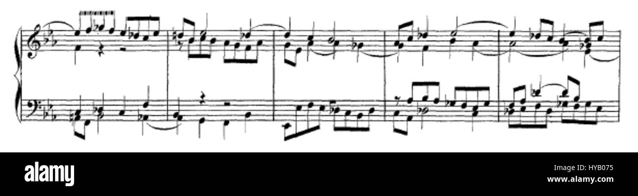 Ceci est un extrait de BWV 689, un morceau de musique pour orgue composé par Johann Sebastian Bach. Connu pour son contrepoint complexe et son harmonie complexe, BWV 689 illustre la maîtrise de Bach dans la musique baroque. Banque D'Images
