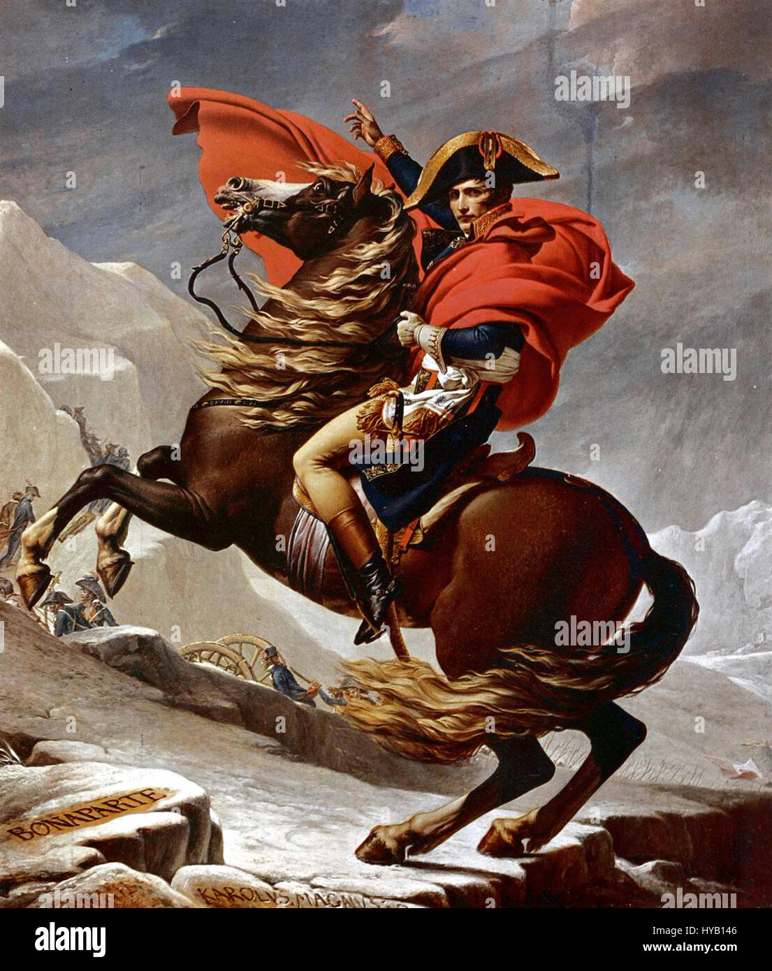 Jacques Louis David Napoléon traversant les Alpes Château de Charlottenburg Banque D'Images