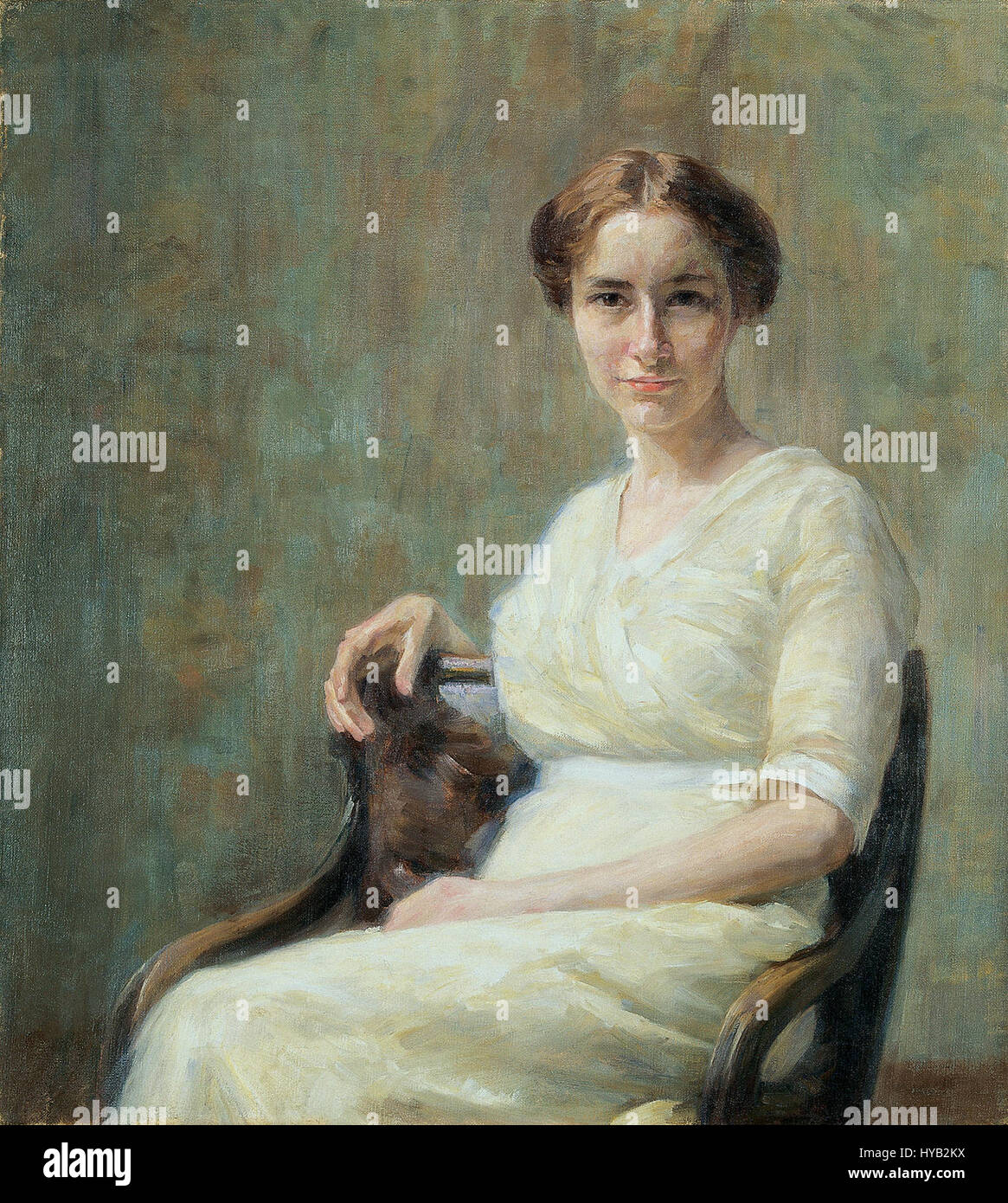 Ivana Kobilca était une peintre slovène connue pour ses portraits de la vie quotidienne et de femmes. 'Mira Pintar' capture un moment d'introspection, reflétant le dévouement de Kobilca à capturer l'âme de ses sujets avec simplicité et élégance. Banque D'Images