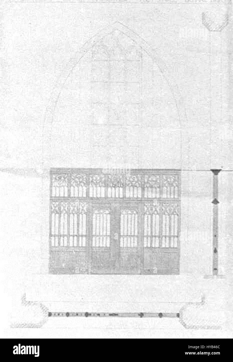 Cette conception de Pierre Cuypers met en valeur son style architectural pour la Bloedkapel (chapelle du sang) dans le Sint Petrusbasiliek à Boxtel. Les détails complexes reflètent le mouvement de renaissance gothique du XIXe siècle. Banque D'Images