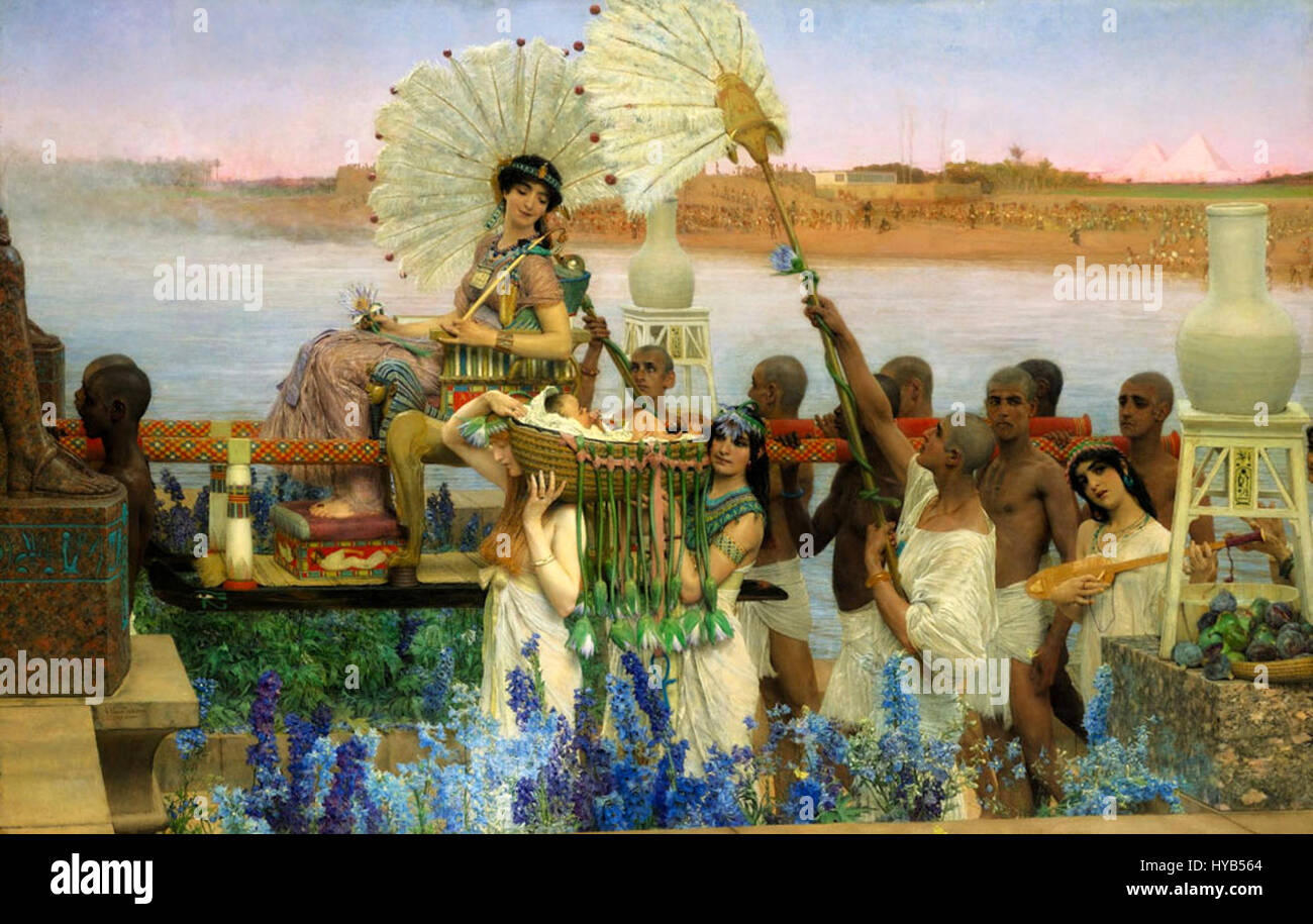 Moses Alta Tadema est probablement une interprétation erronée de Sir Lawrence Alma-Tadema, un peintre néerlandais renommé du XIXe siècle connu pour ses représentations de l'antiquité classique. Ses œuvres se concentrent souvent sur des scènes de la Grèce antique et de la Rome antique, mêlant des thèmes historiques à la beauté artistique. Banque D'Images