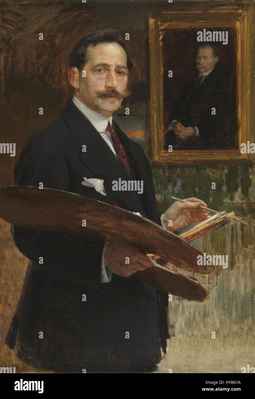 Enrique Simonet Autorretrato RVB 1910 Banque D'Images