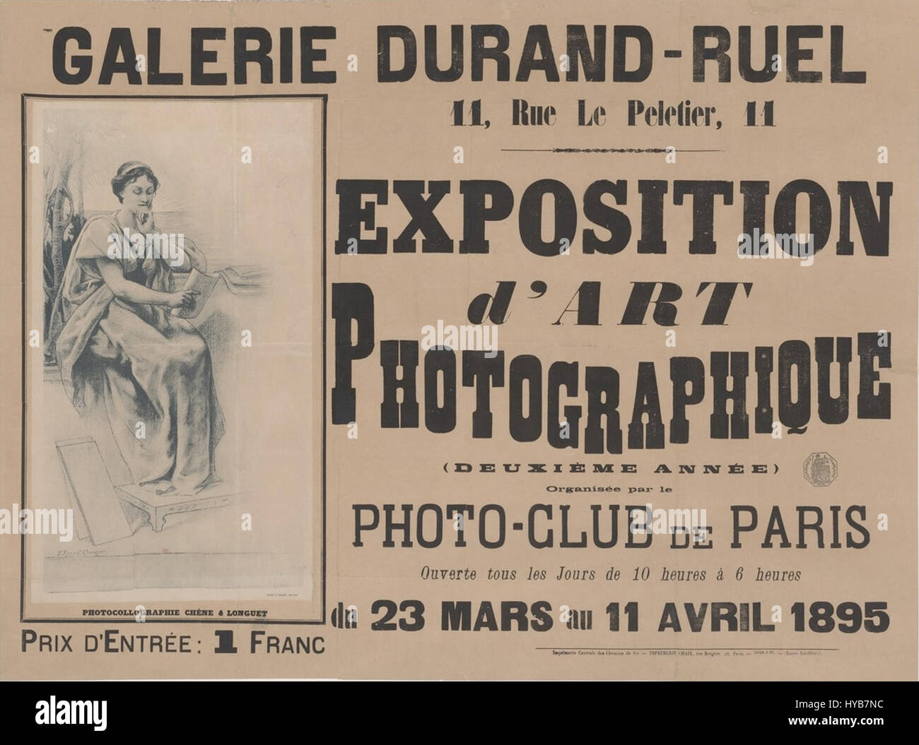 Exposition d'art photographique Durand Ruel désigne une exposition d'art photographique de la galerie Durand Ruel, mettant l'accent sur la photographie en tant que forme d'art. L'exposition met en lumière des œuvres remarquables de photographes éminents. Banque D'Images