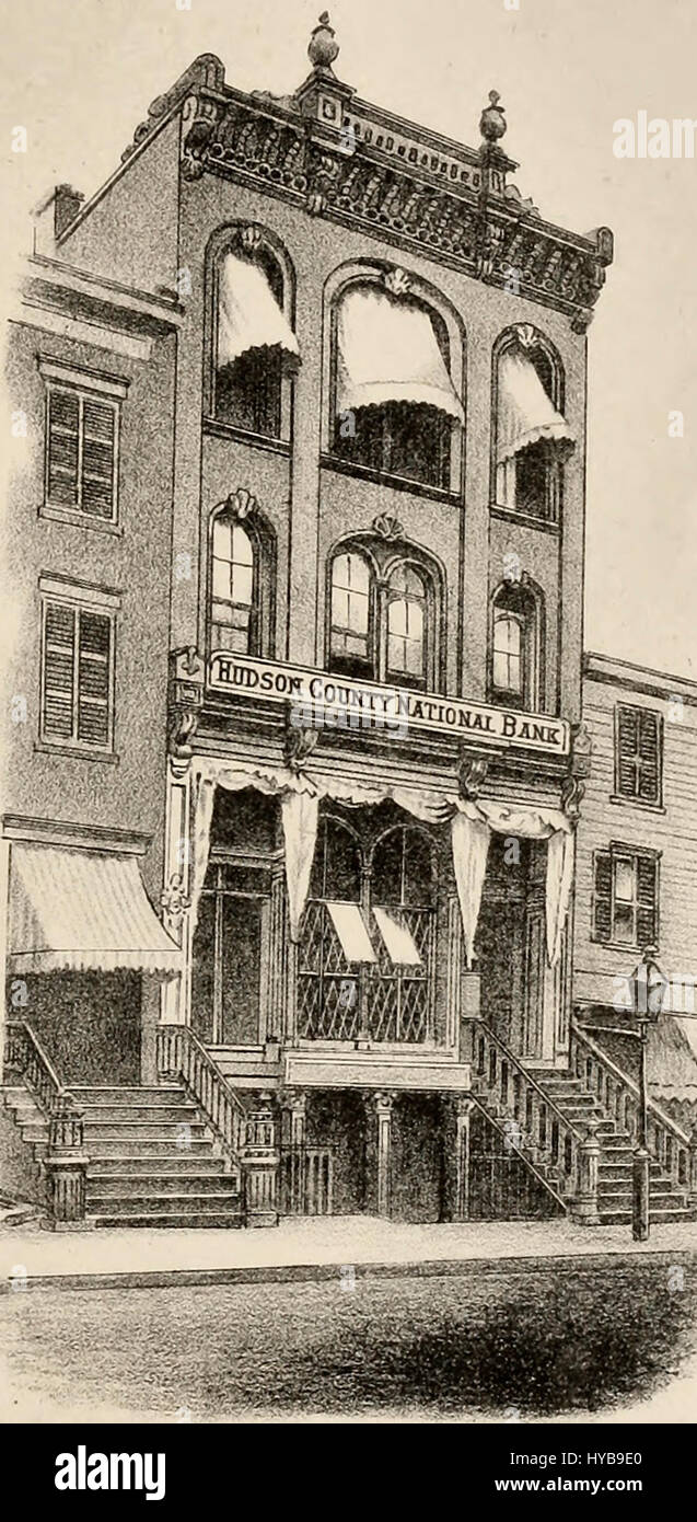 Comté de Hudson National Bank Jersey City, New Jersey, circa 1865 Banque D'Images