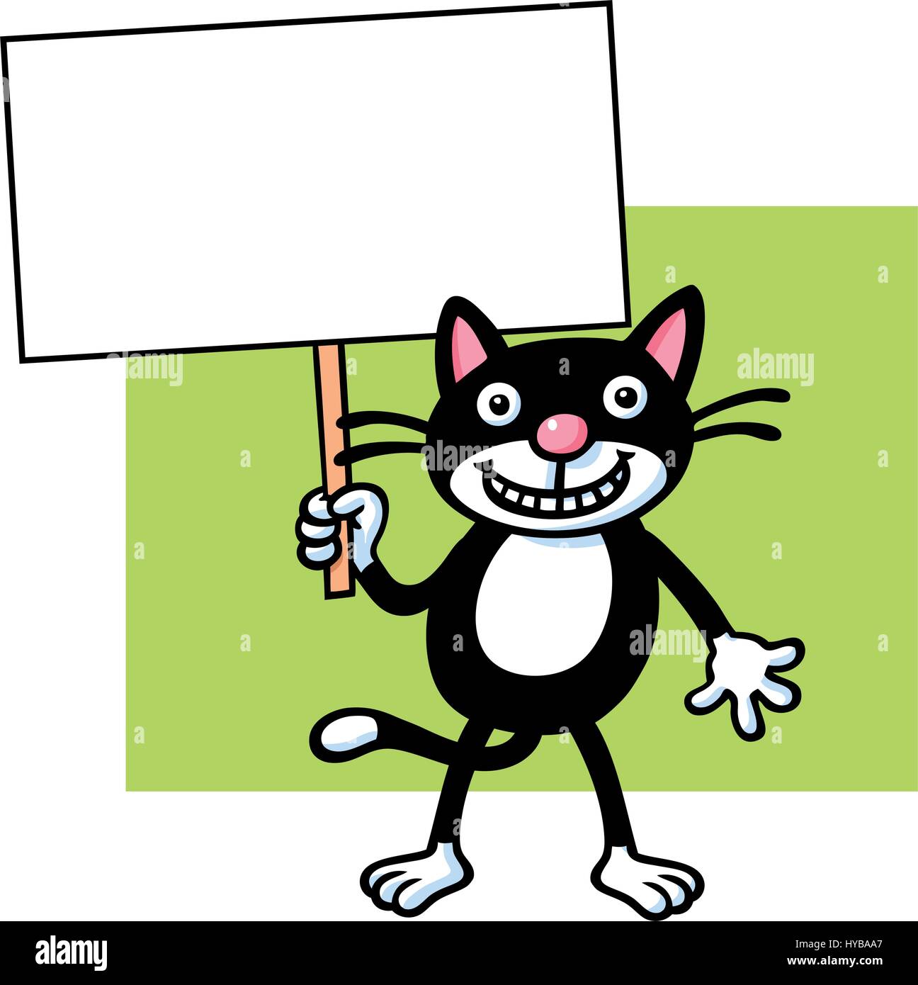 Funny black cat. vector illustration. Illustration de Vecteur