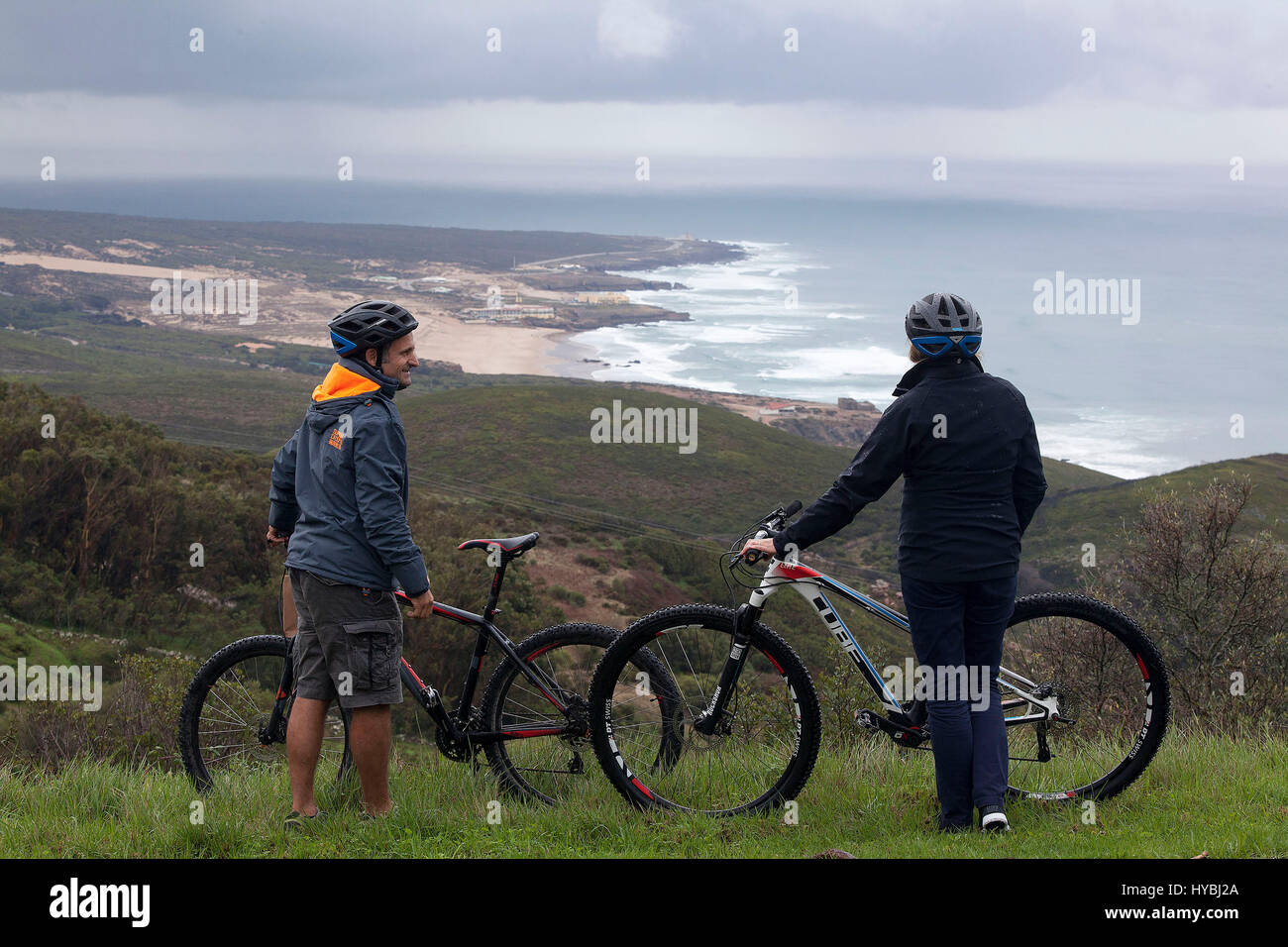 Vélo de montagne au Portugal Banque D'Images