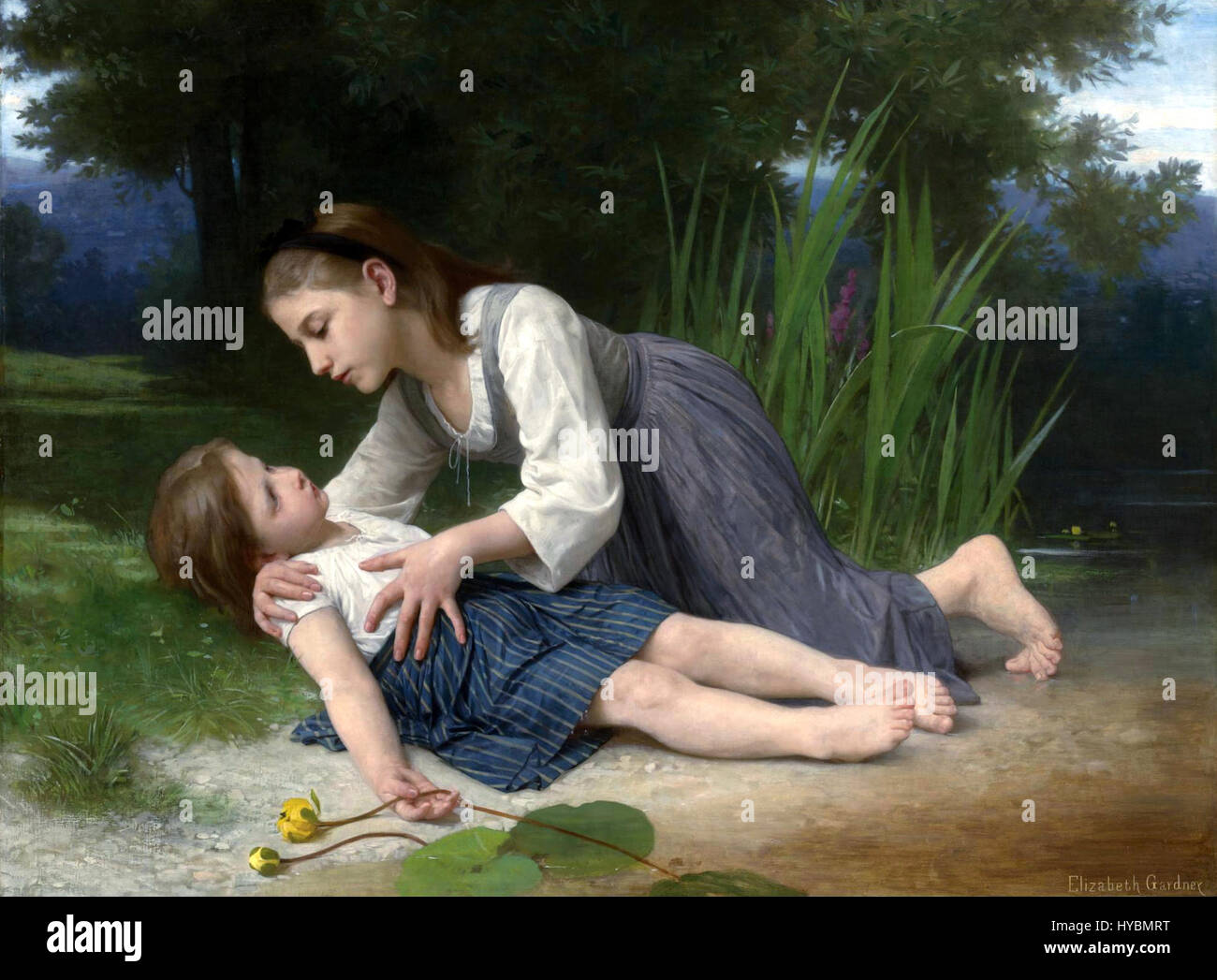 'L'imprudente' de Gardner dépeint une femme dans un moment d'intensité émotionnelle, en utilisant de doux coups de pinceau pour capturer la nature délicate du sujet, reflétant le style du romantisme français. Banque D'Images