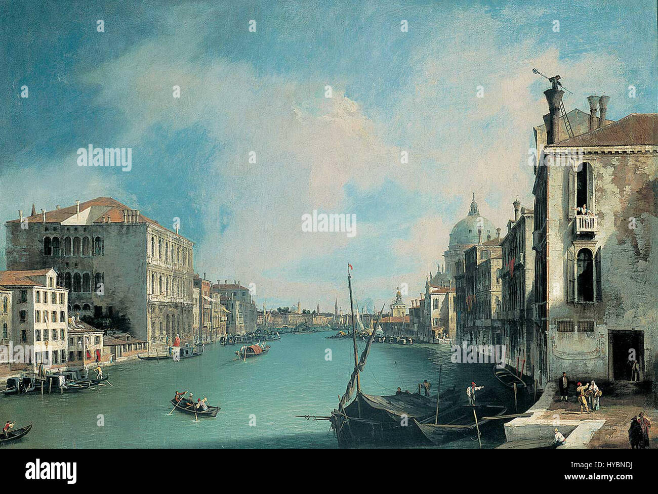 Canaletto Le Grand Canal vu du Campo San Vio Banque D'Images