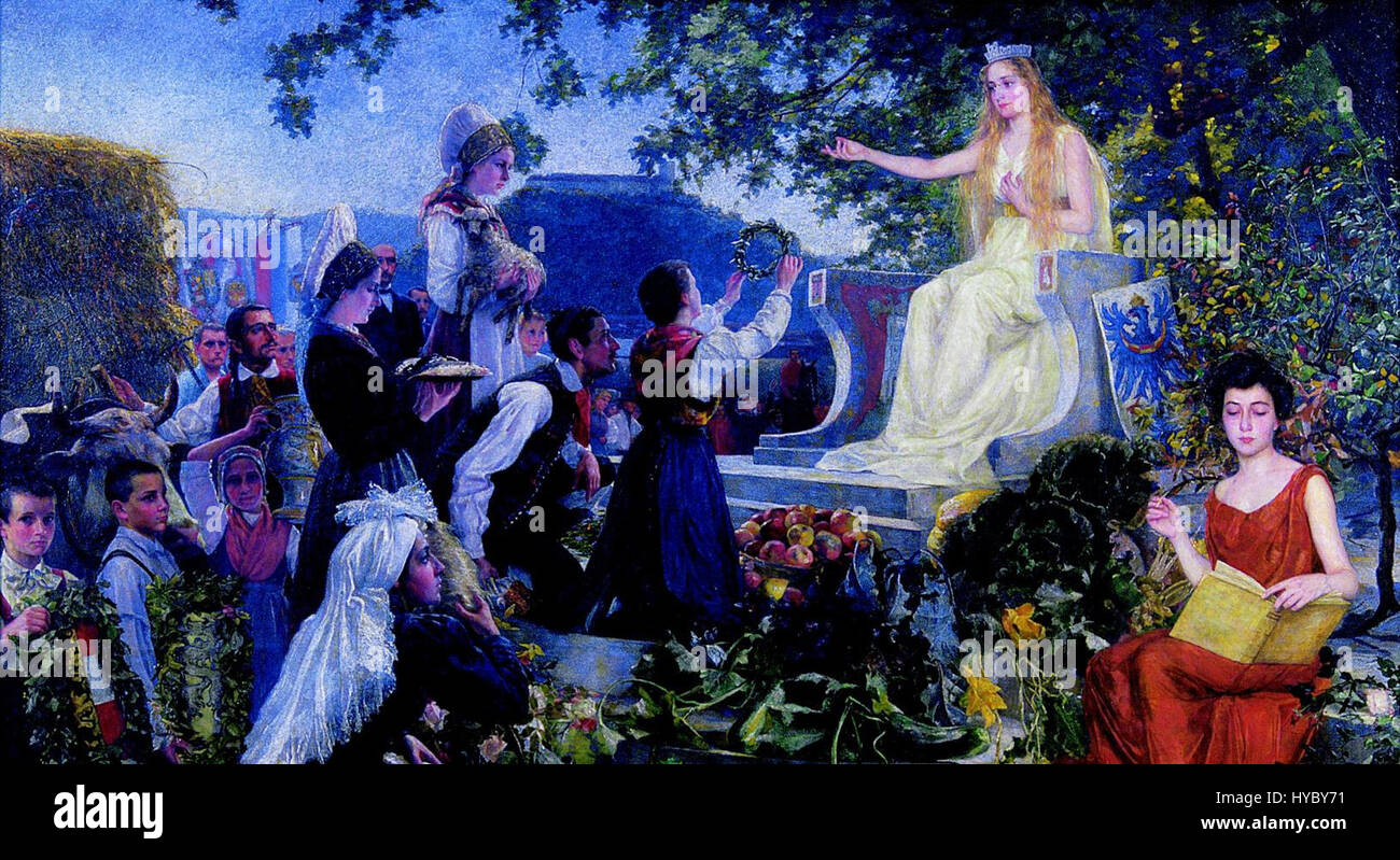 Ivana Kobilca Slovenija se klanja Ljubljani (sans cadre) Banque D'Images