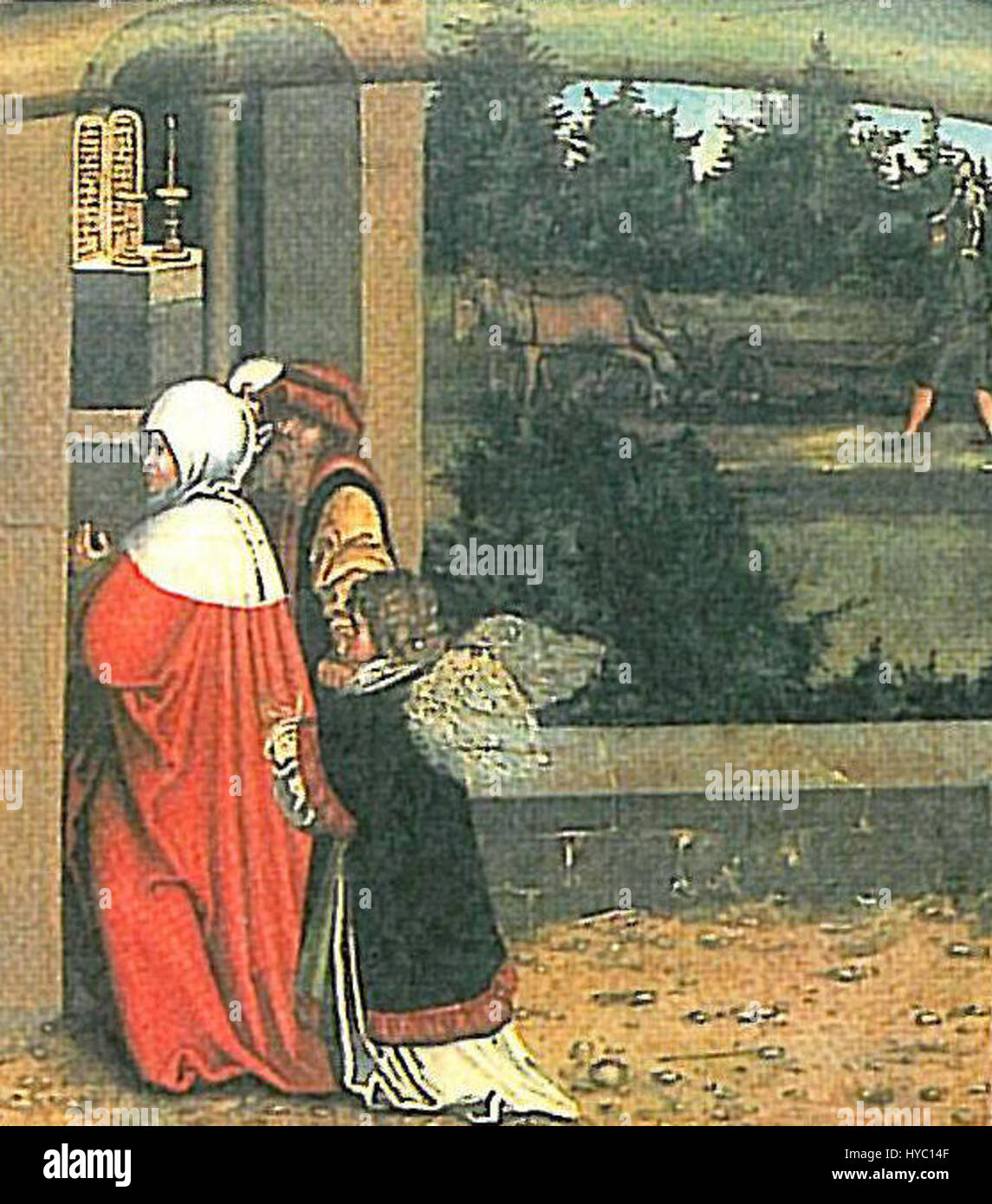 *3 Gebot* de Lucas Cranach l'ancien illustre le concept biblique des dix Commandements. L’œuvre décrit des thèmes moraux et religieux, en se concentrant sur les impératifs éthiques décrits dans les commandements et leur signification dans la foi chrétienne. Banque D'Images