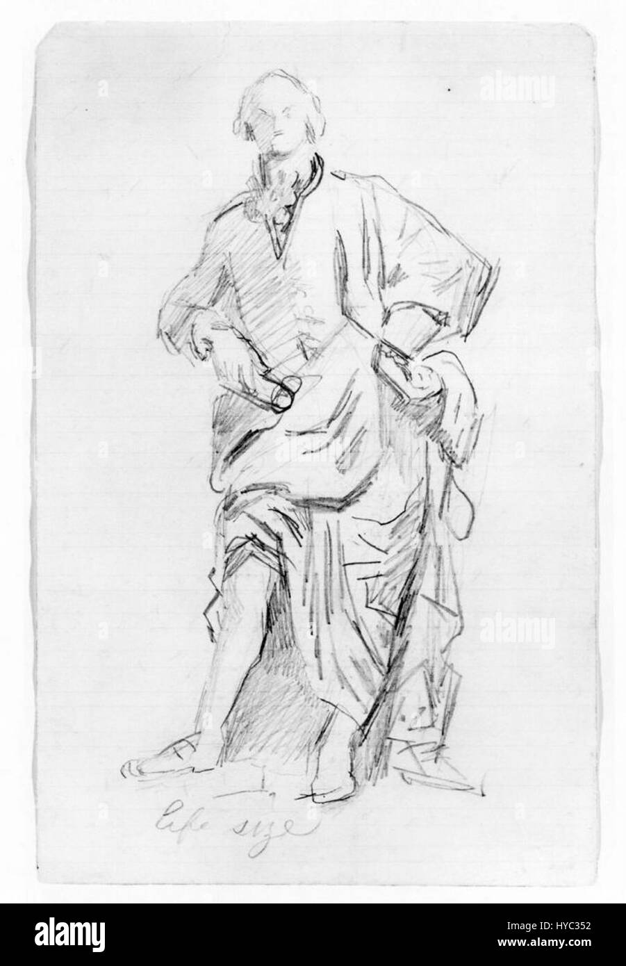 Une œuvre d'art intitulée G109 Washington, créée par Thomas Eakins, présentant une étude de figures avec des proportions réalistes et des détails anatomiques. Cette pièce fait partie de l'œuvre d'Eakins axée sur la forme humaine et l'étude de l'anatomie. Banque D'Images