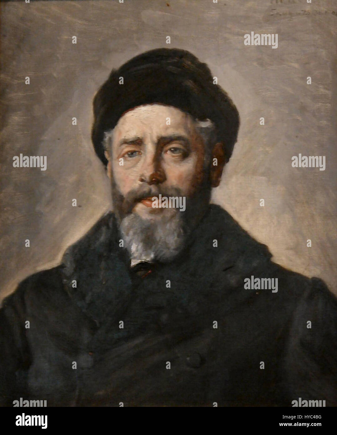 Henrik Pontopidan, représenté dans un tableau de Michael Ancher, est une figure importante de la littérature danoise. L'œuvre capture son expression réfléchie, reflétant ses contributions intellectuelles. Banque D'Images