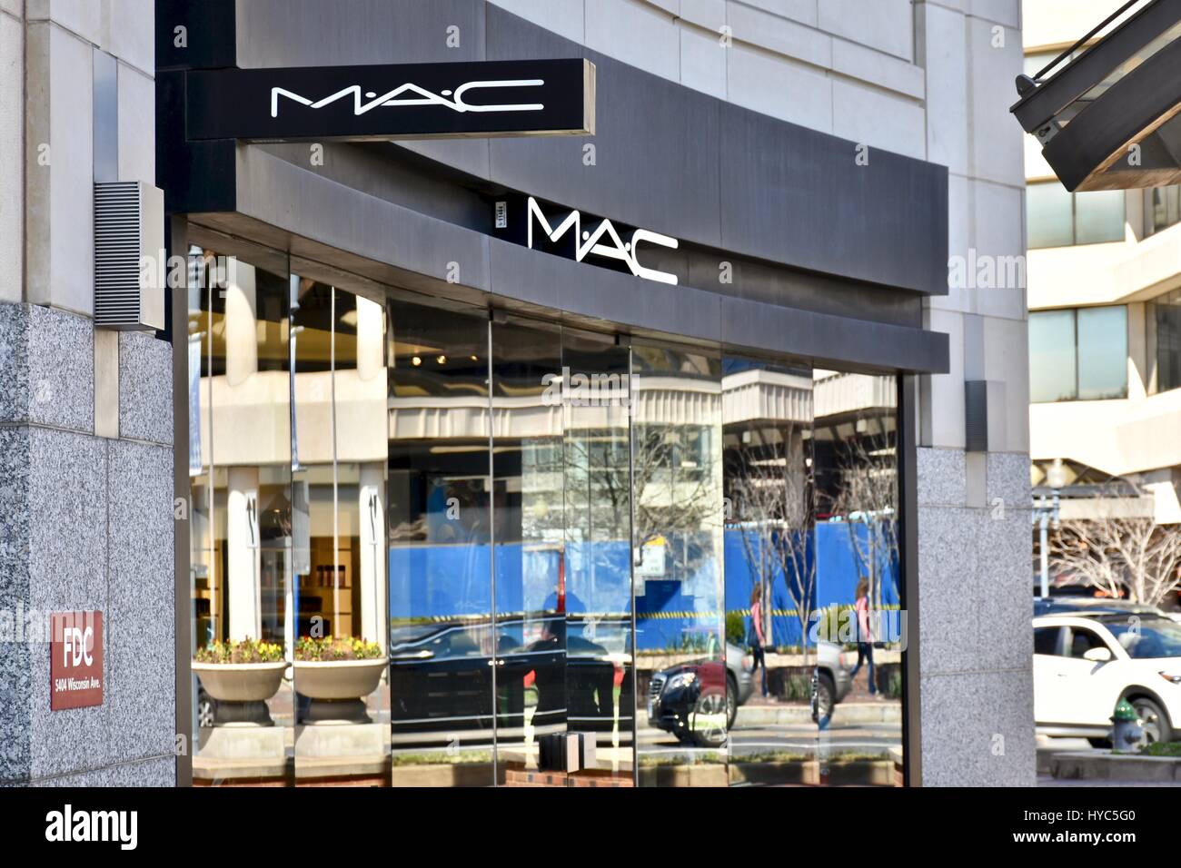 Boutique de cosmétiques MAC Banque D'Images