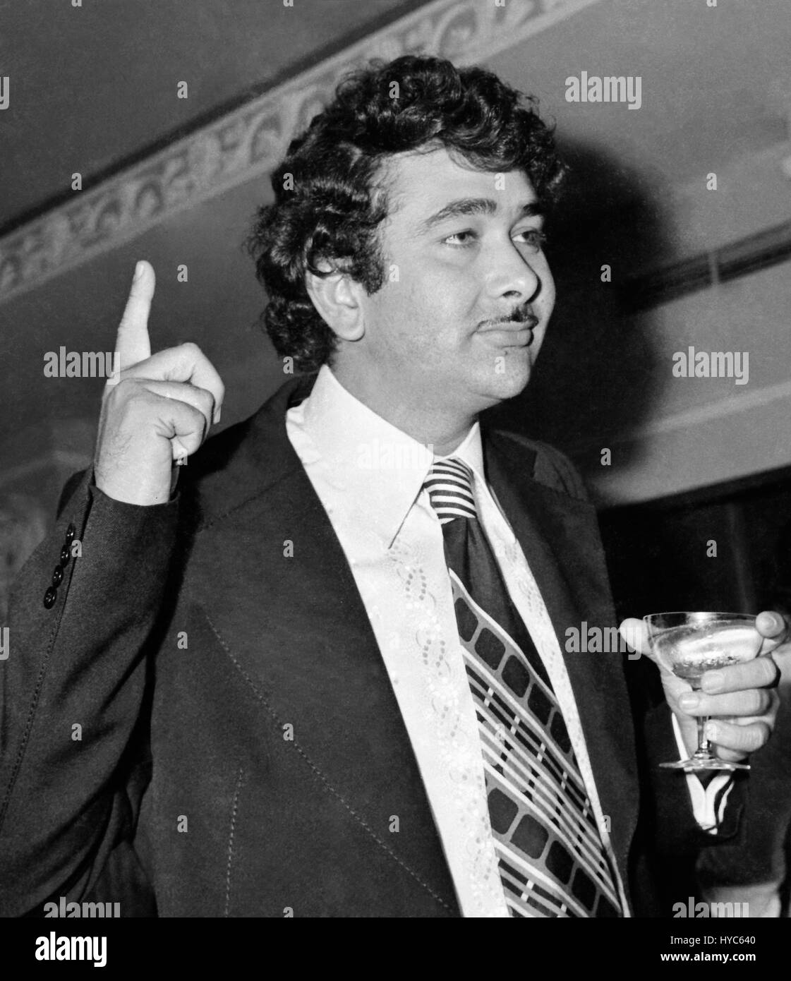 1900s vintage indien film de Bollywood acteur, randhir kapoor, Mumbai, Maharashtra, Inde, Asie Banque D'Images