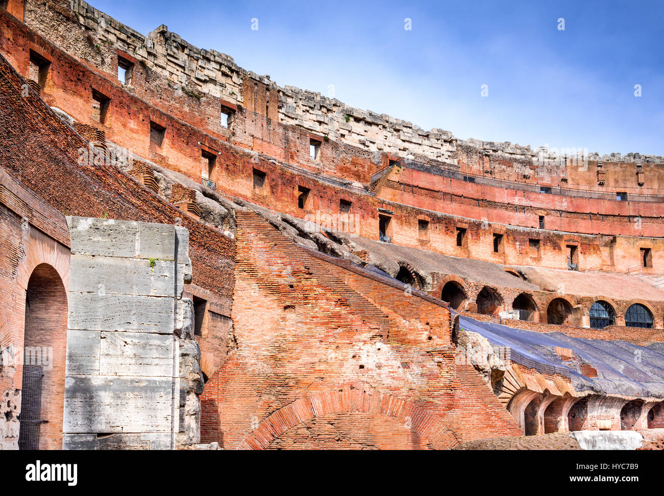 Rome, Italie. Colisée, le colisée ou amphithéâtre Flavien, Coloseo plus grand jamais construit