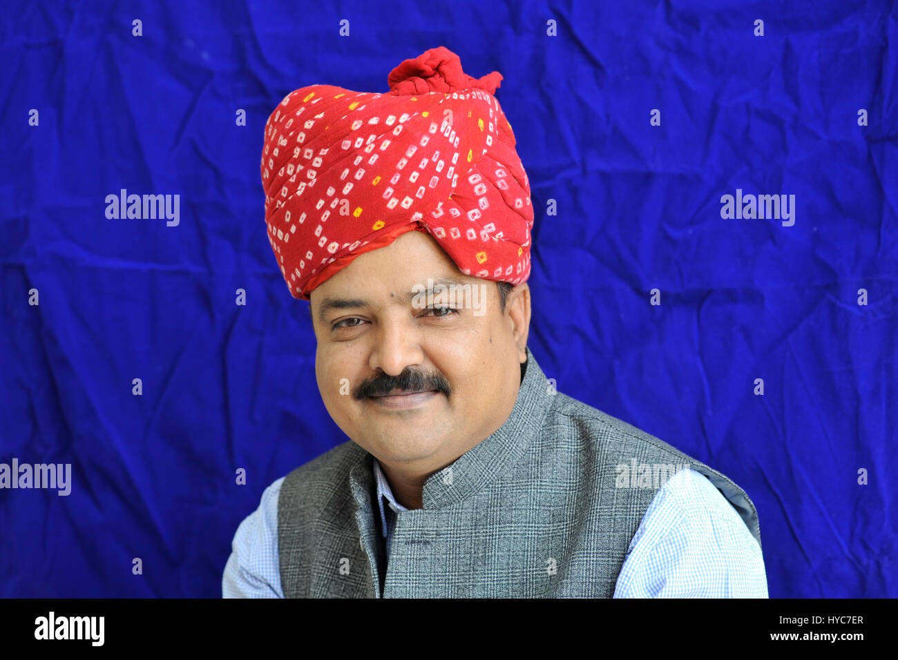Portrait de mahesh jangid, Jaipur, Rajasthan, Inde, Asie Banque D'Images