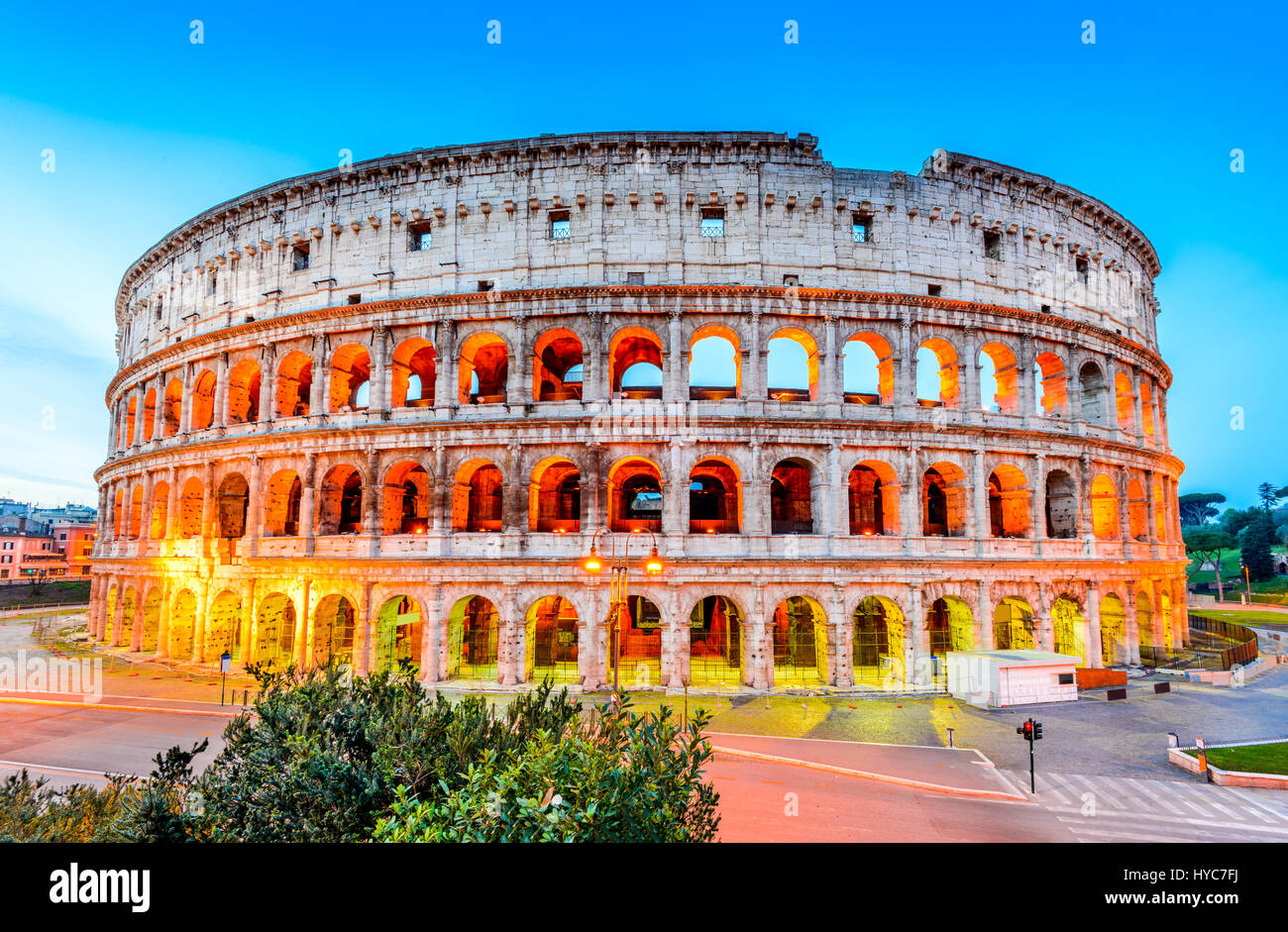 Rome, Italie. Colisée, le colisée ou amphithéâtre Flavien, Coloseo plus grand jamais construit