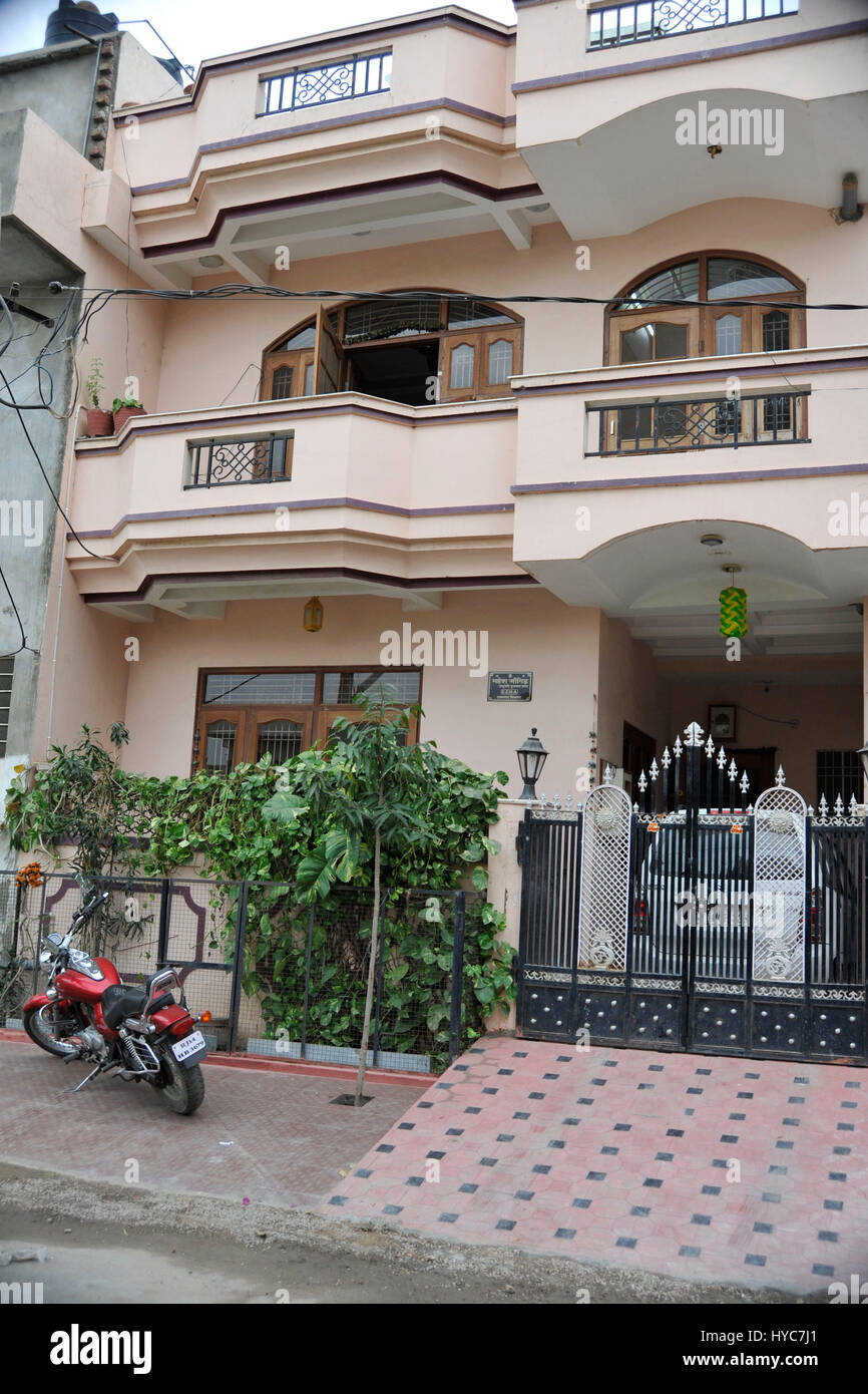 Mahesh jangid house, Jaipur, Rajasthan, Inde, Asie Banque D'Images