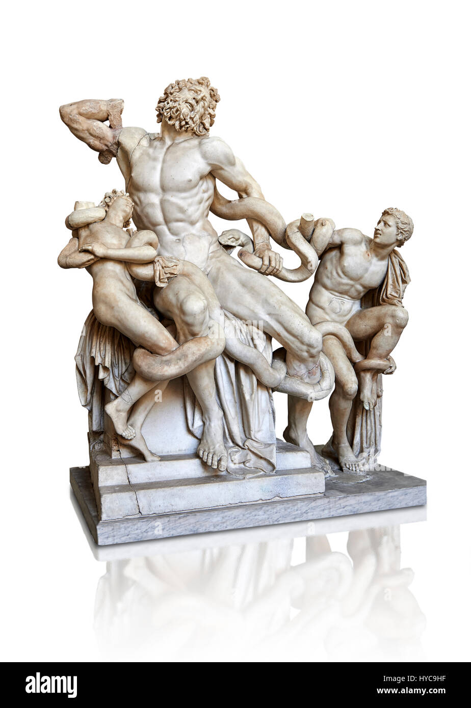 Groupe de statues identifié comme le Laocoon décrit par Pliny comme un chef-d'œuvre Musées du Vatican, Banque D'Images