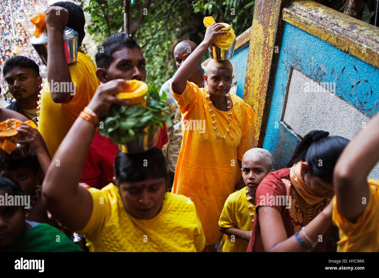 Thaipusam fête hindoue, les grottes de Batu, Kuala Lumpur, Malaisie, Banque D'Images Thaipusam fête hindoue, les grottes de Batu, Kuala Lumpur, Malaisie, Banque D'Images