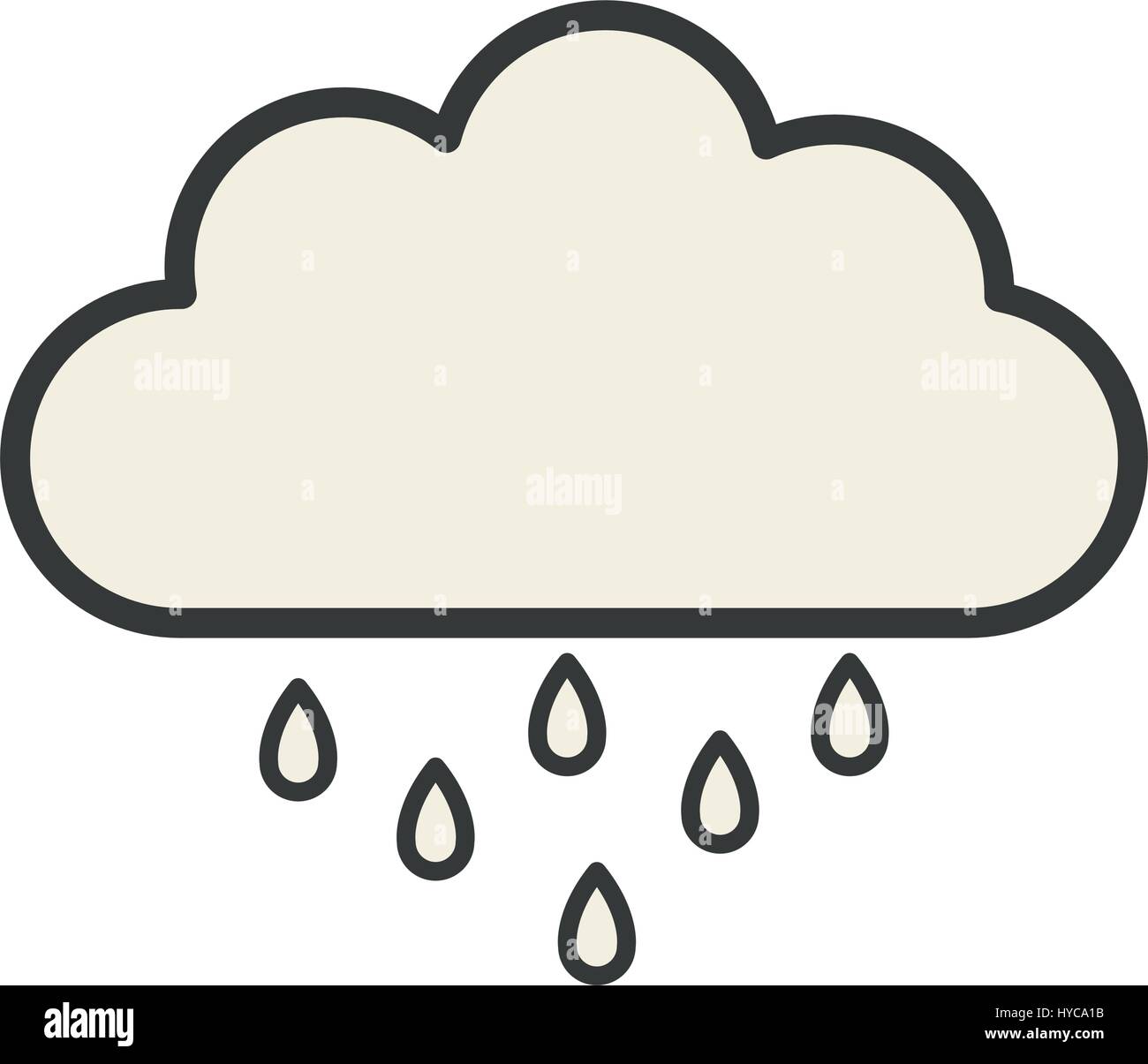 L'ic?�ne nuage de pluie repr?�sent?�s sur un fond blanc dans le Vector Image Vectorielle Stock - Alamy