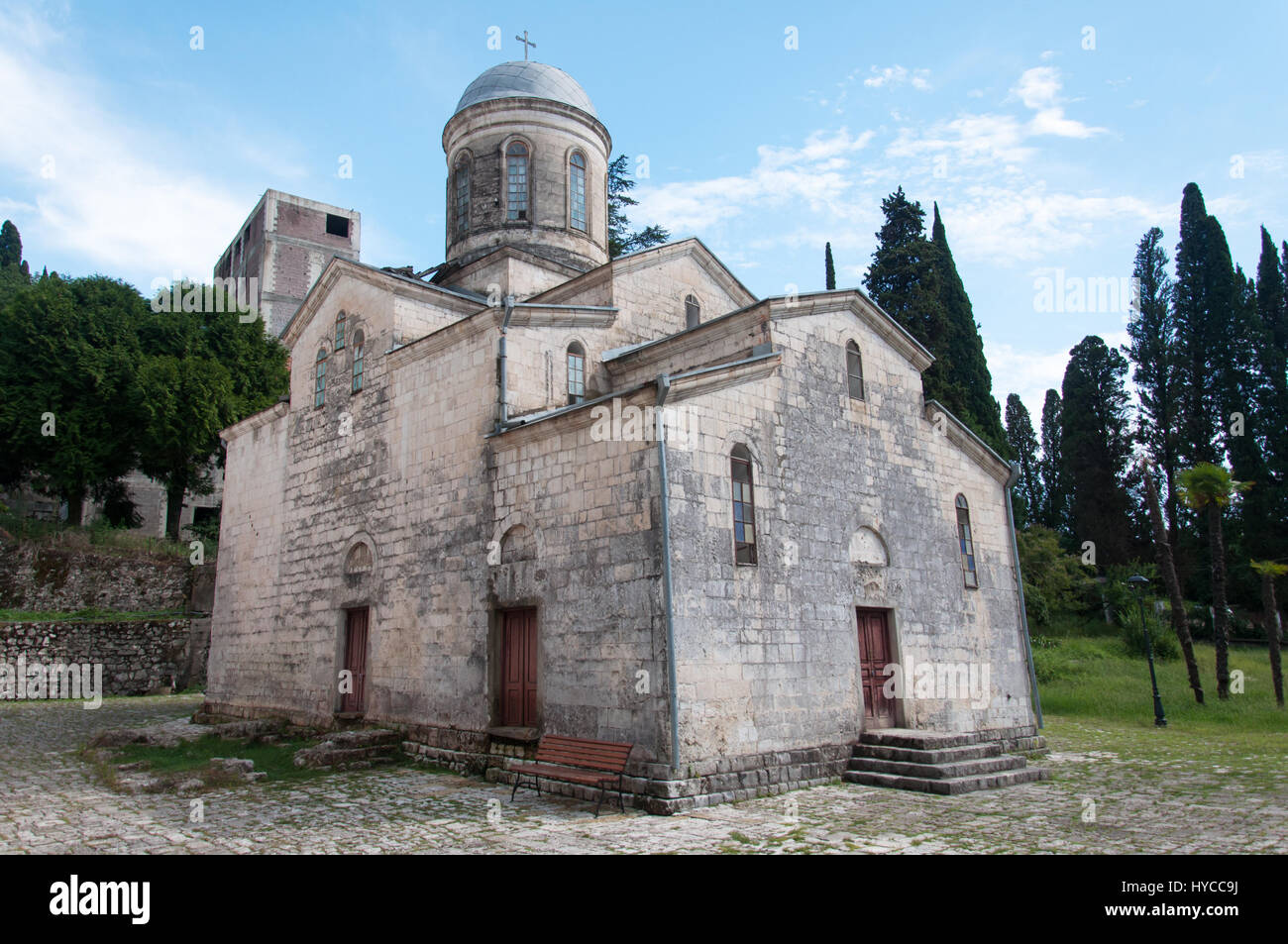 Temple de Simon le Cananéen, nouvelle d'Afon(Athos), l'Abkhazie, le 1 septembre 2016 Banque D'Images