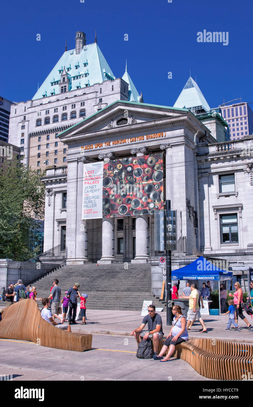 Robson Square à Vancouver Banque D'Images