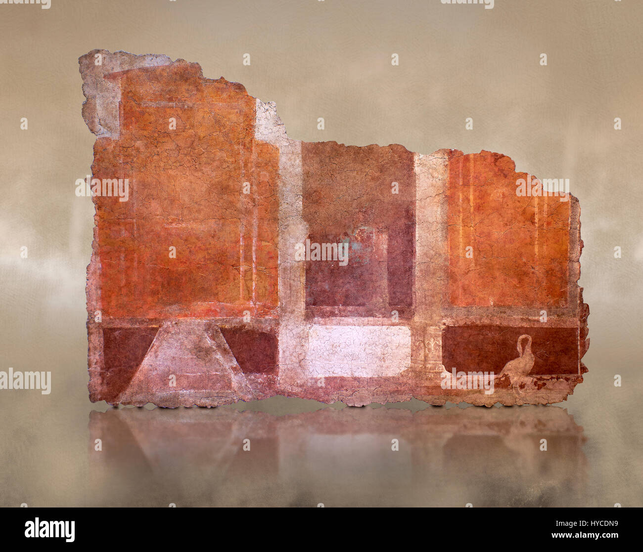 Fresque romaine des décorations murales de la salle E9, Rome. Museo Nazionale Romano, 130-140National AD( Musée romain), Rome, Italie. Contre un art fond. Banque D'Images