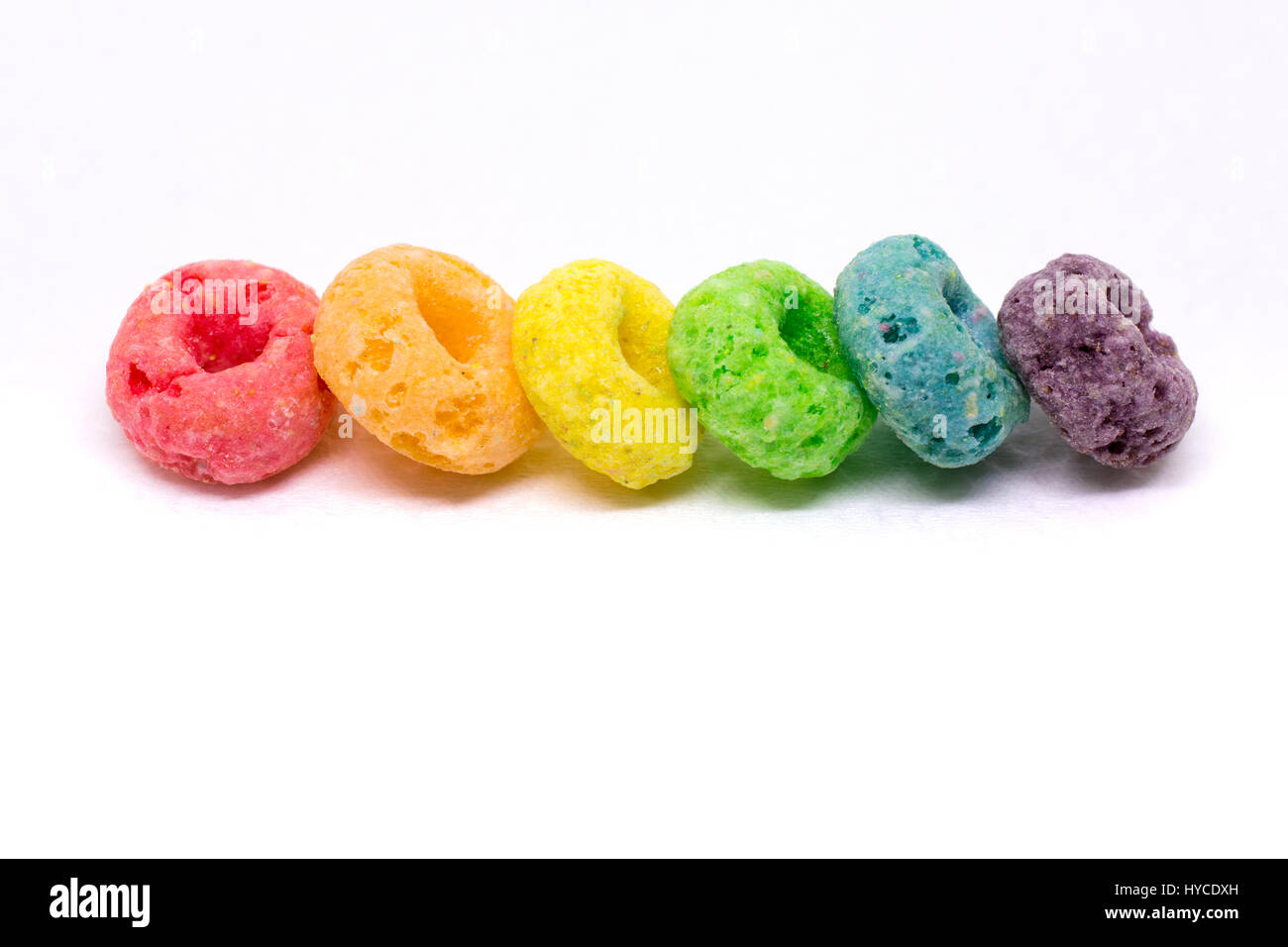 Cereales Colores Disposes En Ordre De Couleur Arc En Ciel Photo Stock Alamy