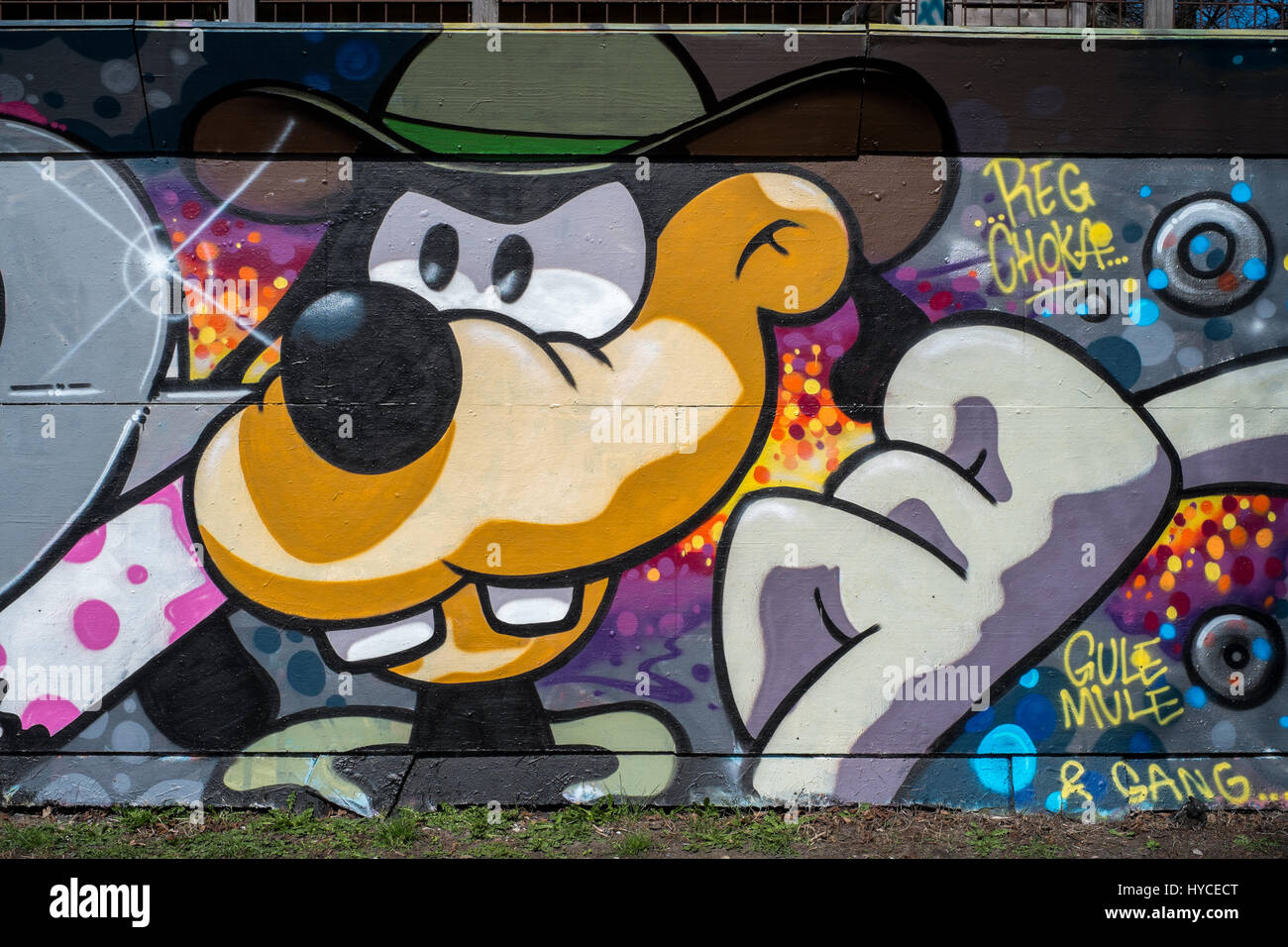 Métro de Copenhague sur graffiti danois bâtiment extension conseils site Banque D'Images