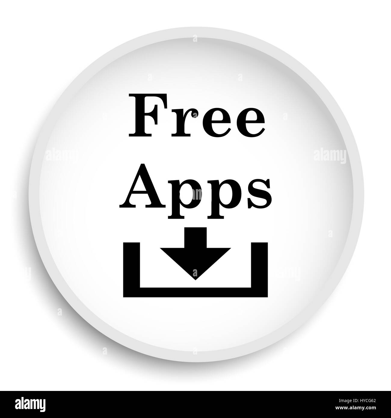 L'icône des applications gratuites. Site web apps gratuit Bouton sur fond blanc. Banque D'Images