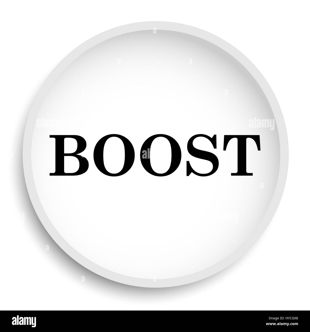Stimuler l'icône. Site web Boost bouton sur fond blanc. Banque D'Images