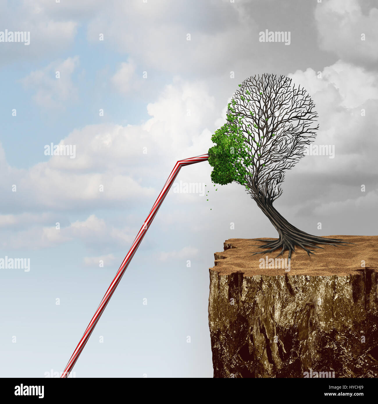 Exploiter de nouveaux marchés et de la stratégie de relance économique ou la préservation de l'environnement ou de l'eau propre concept de pénurie. Banque D'Images