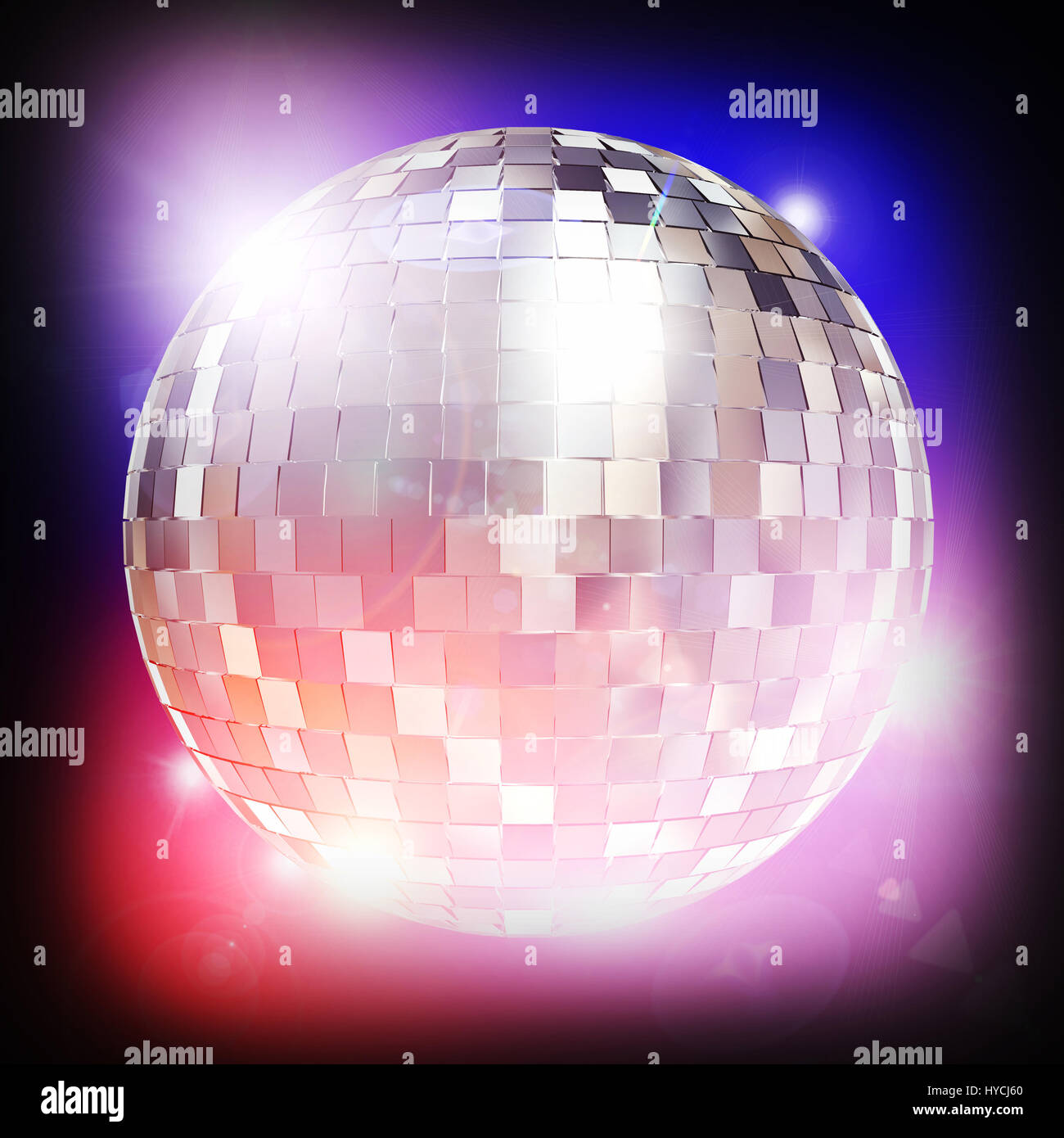 Concept de la musique disco boule a l'image de rendu 3D Banque D'Images