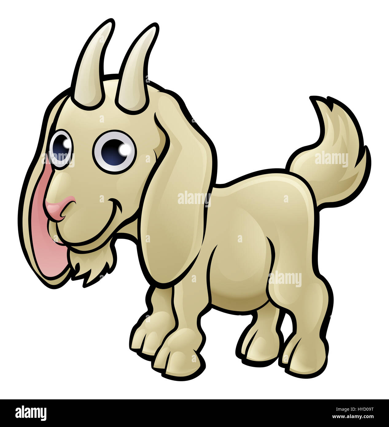 Une chèvre animaux de ferme personnage Banque D'Images