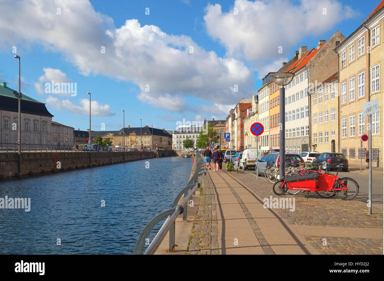 Copenhague, Danemark - août 22, 2014 : Gammel Strand à Copenhague. L'ancien port naturel le long de la rue dans le centre de Copenhague. Il a été aroun Banque D'Images