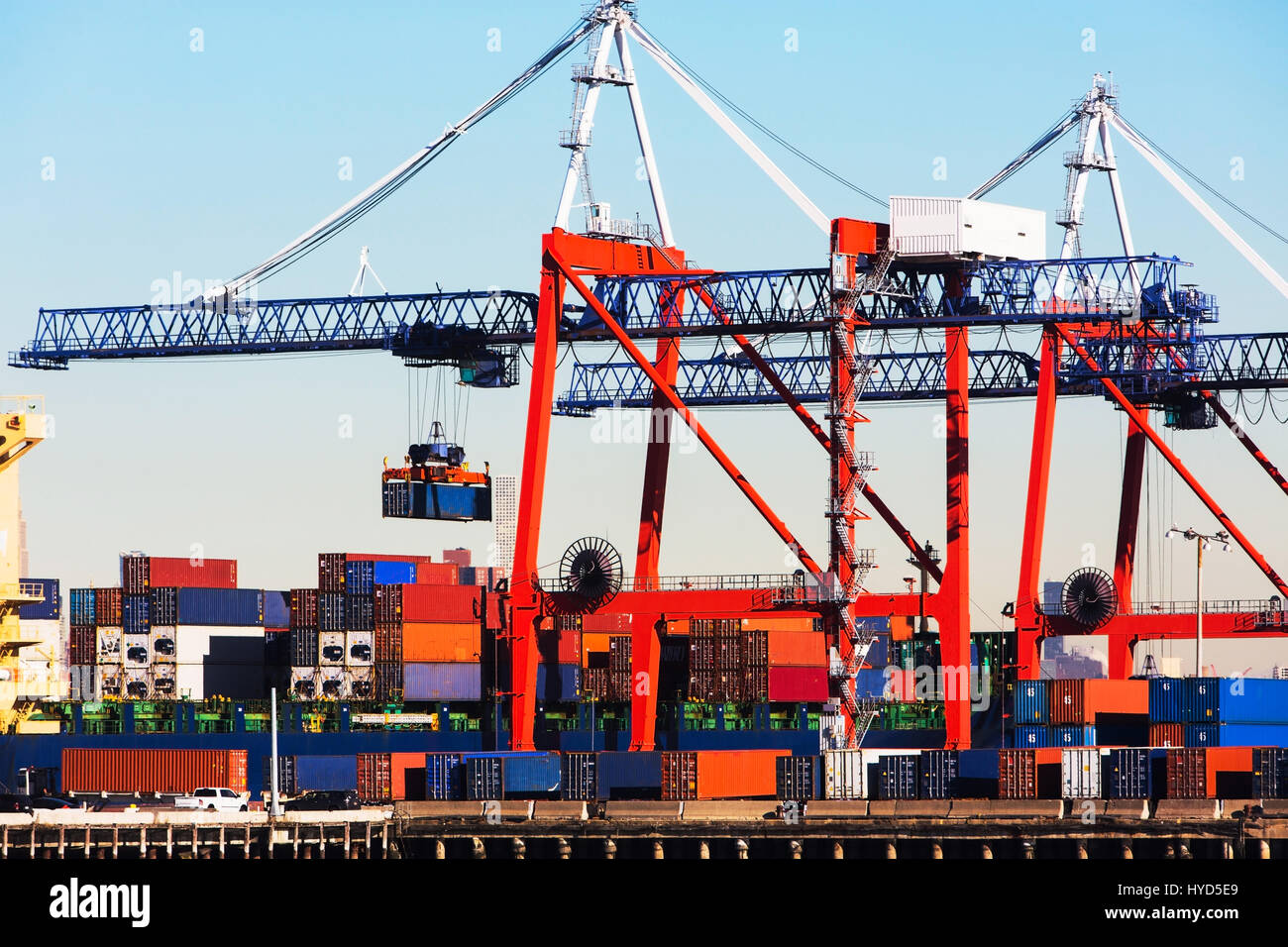 Etats-Unis, New York State, New York City, quai commercial Banque D'Images