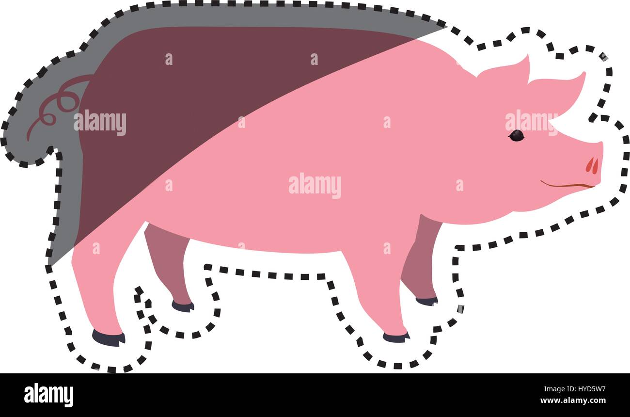 Élevage de porcs Illustration de Vecteur