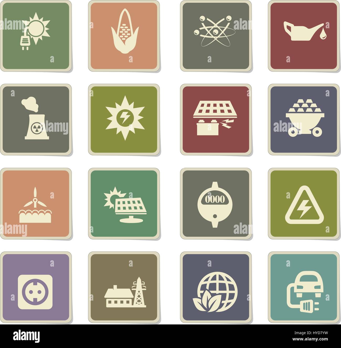 Bio fuel vector icons pour la conception d'interface utilisateur Illustration de Vecteur