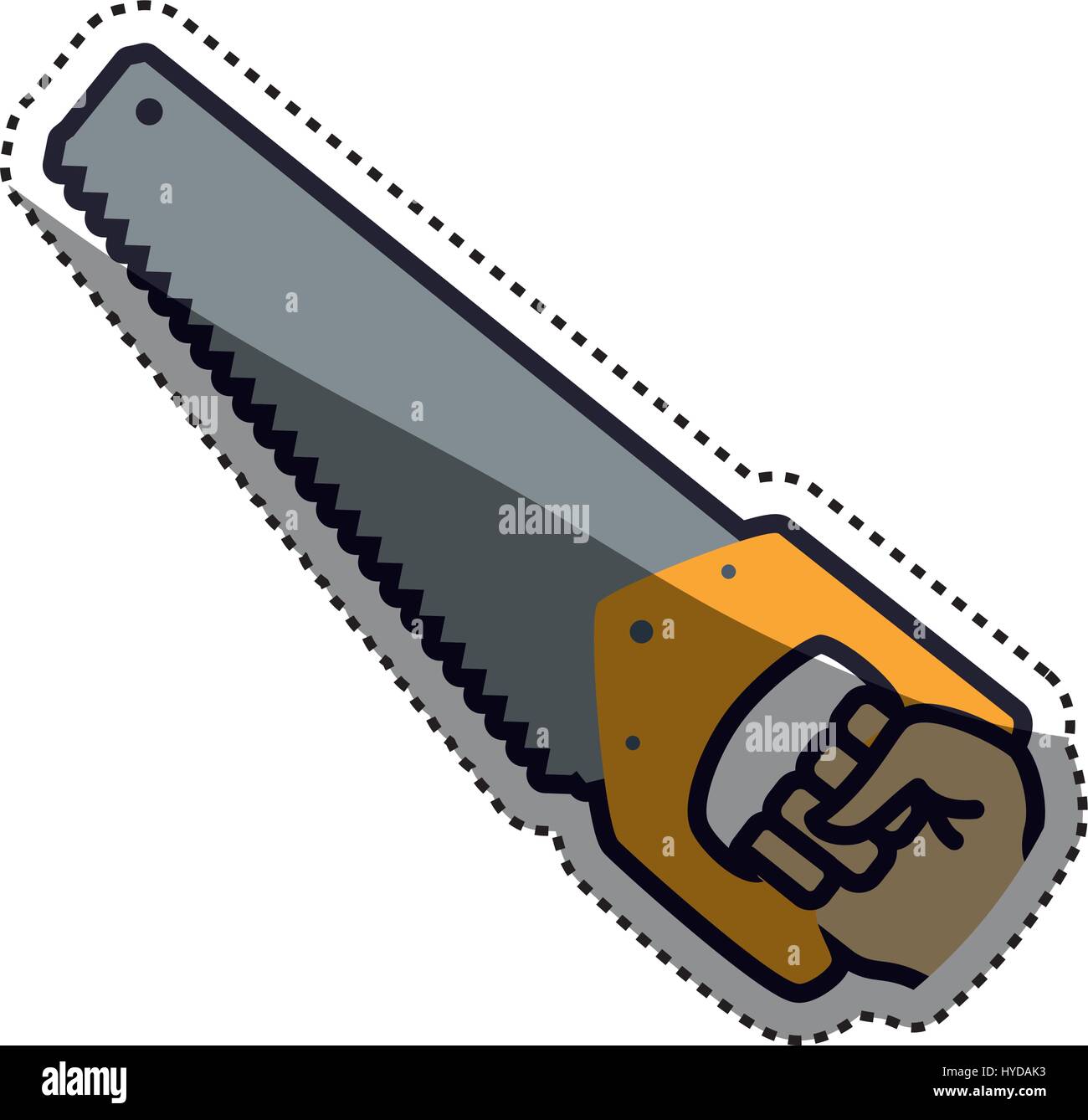 Scie à main tenant l'icône vecteur illustration graphic design Illustration de Vecteur