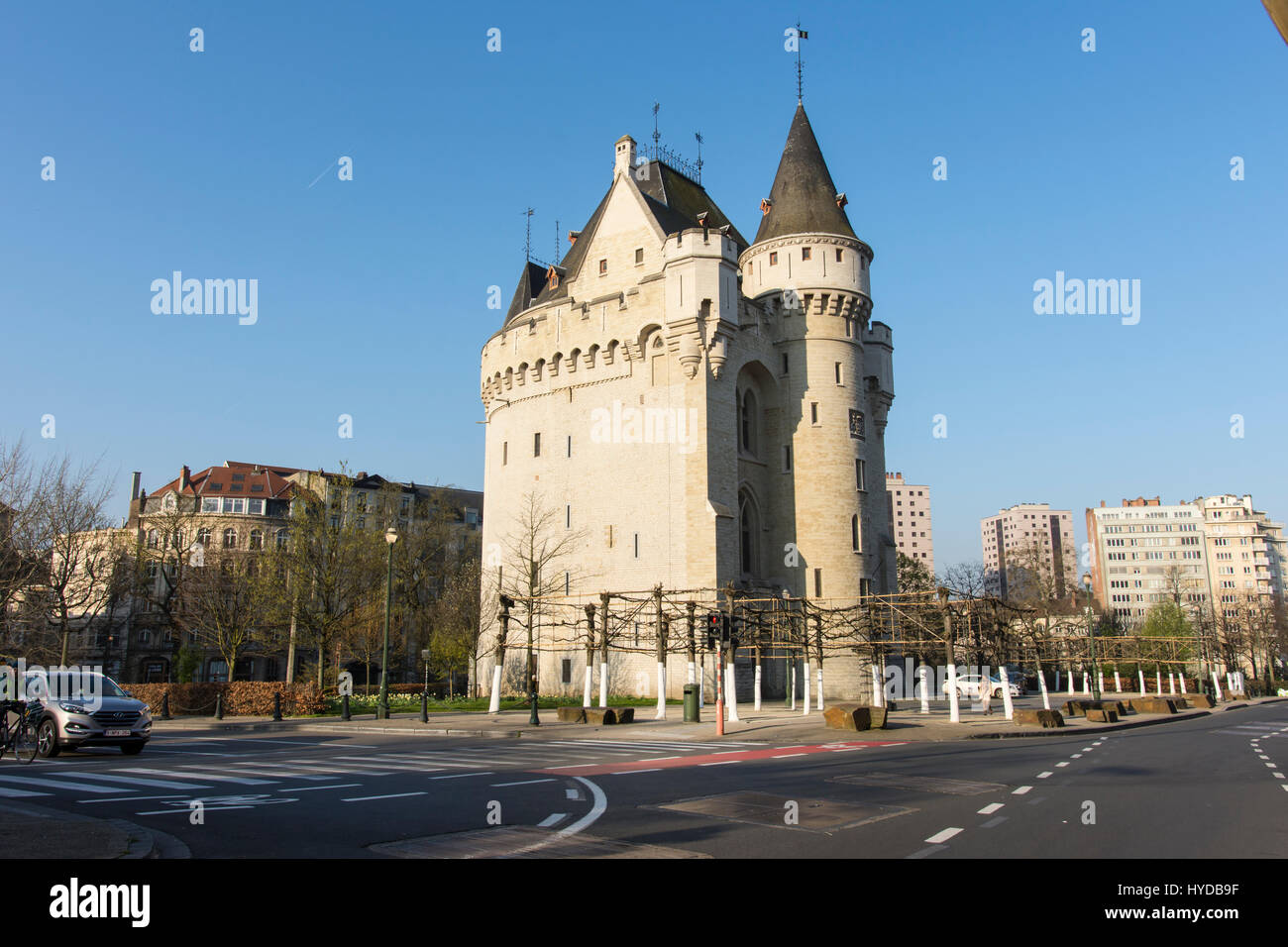 Porte de Halle, à Bruxelles Banque D'Images