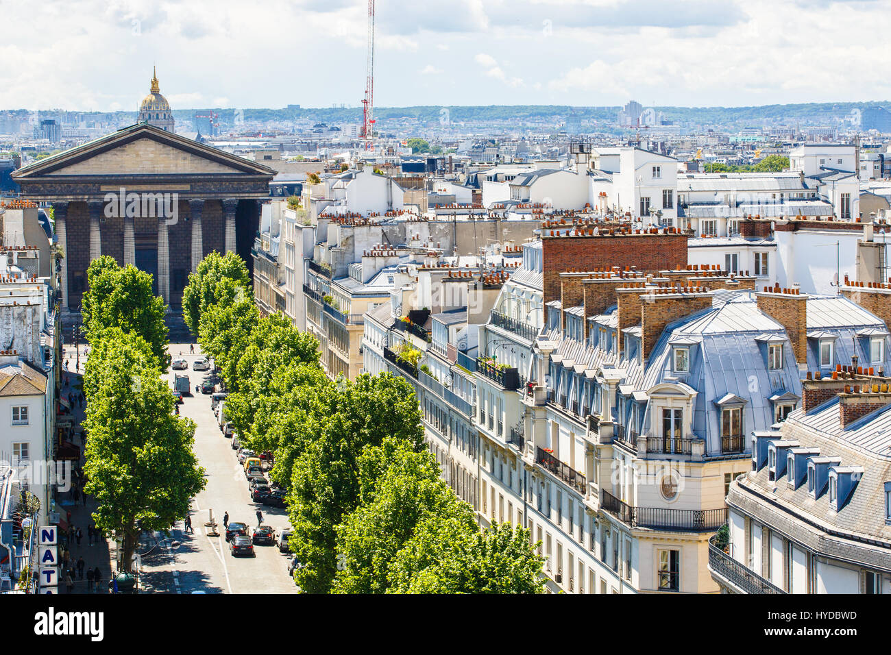 Paris, France - 20 mai 2015 : vue de la rue Tronchet , Église de Sainte Marie Madeleine Banque D'Images