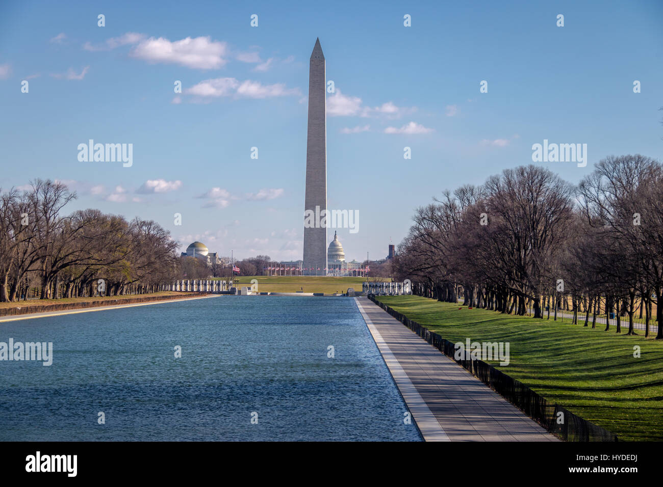 Washington Monument et de réflexion intérieure - Washington, D.C., USA Banque D'Images