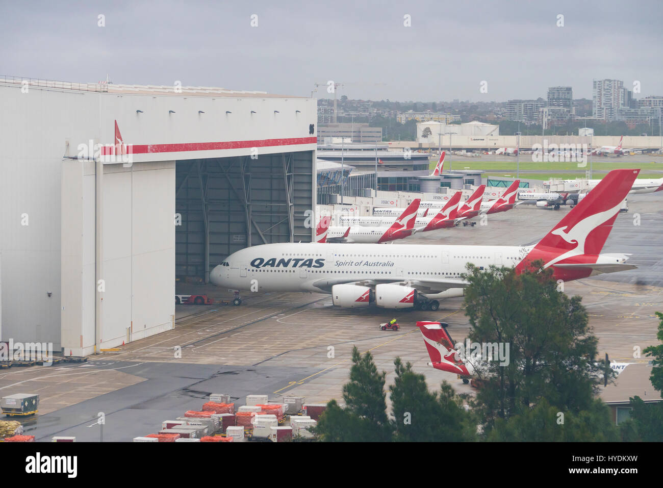 Inspection et entretien de l'avion de passagers Banque D'Images