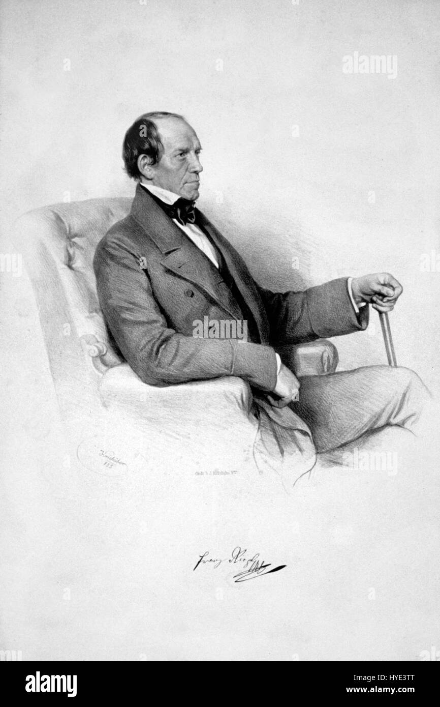 La lithographie de Franz Xaver Riepl met en valeur son habileté dans la gravure, capturant des détails complexes avec précision. Connu pour ses œuvres lithographiques fines, l'œuvre de Riepl est un exemple de tirage européen du XIXe siècle Banque D'Images