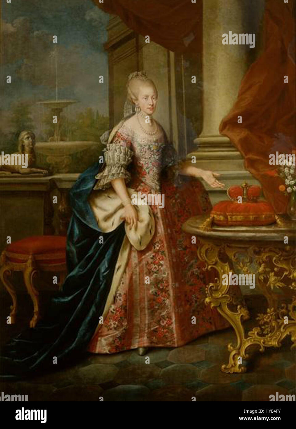 La grande-duchesse Maria Luisa de la Toscane avec couronne par un artiste inconnu Banque D'Images