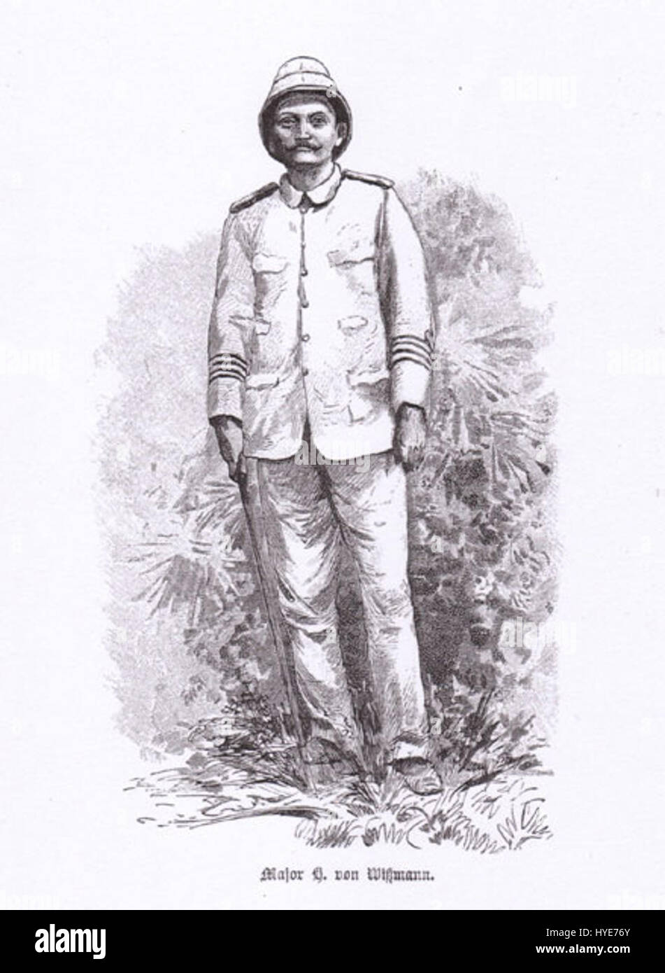 Le major von Wissmann était un explorateur allemand et officier colonial qui a contribué à l'exploration de l'Afrique de l'est. Sa carrière est marquée par son travail au Congo et son implication dans les opérations militaires coloniales à la fin du XIXe siècle. Banque D'Images